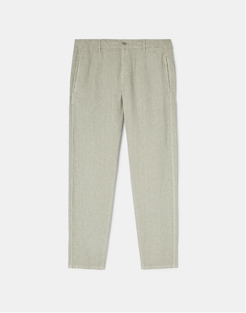 ASPESI | Linen Garment Dyed Trousers | Khaki