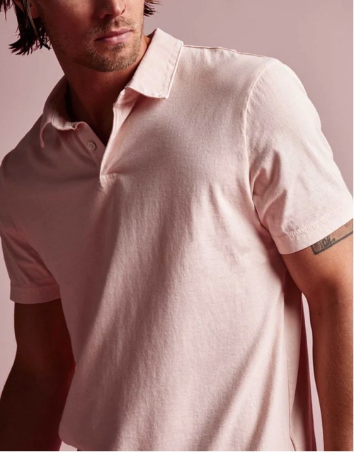 JAMES PERSE | Supima Cotton Jersey Polo | Nougat Pigment