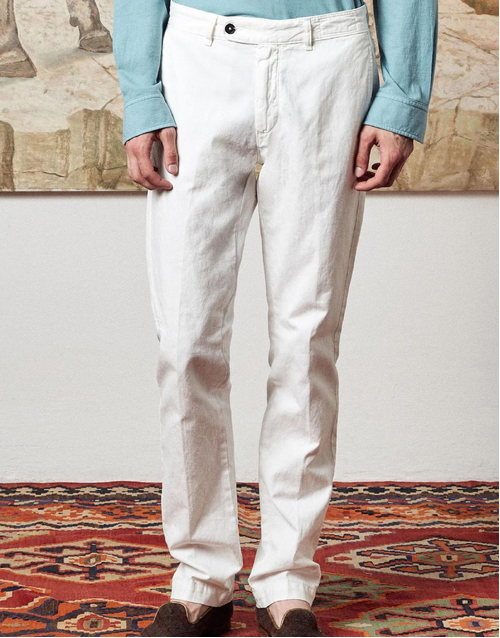 MASSIMO ALBA | Winch2 Panama Trousers T2159 | White