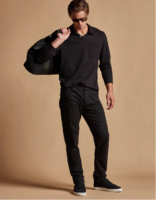 JAMES PERSE | Brushed Twill Denim Trousers| Black