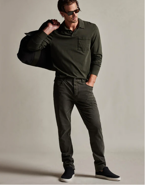 JAMES PERSE | Brushed Twill Denim | Dark Olive Pigment