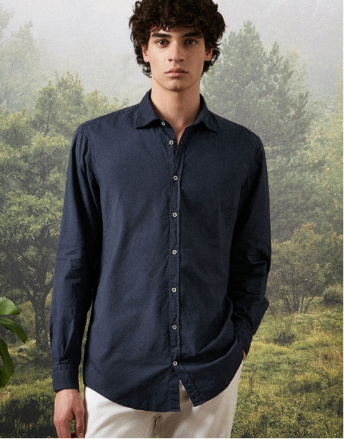 MASSIMO ALBA | Genova Classic Cotton Shirt | Black