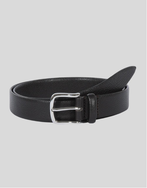 GAVAZZENI | Giunone Calla Leather Belt  | Dark Brown
