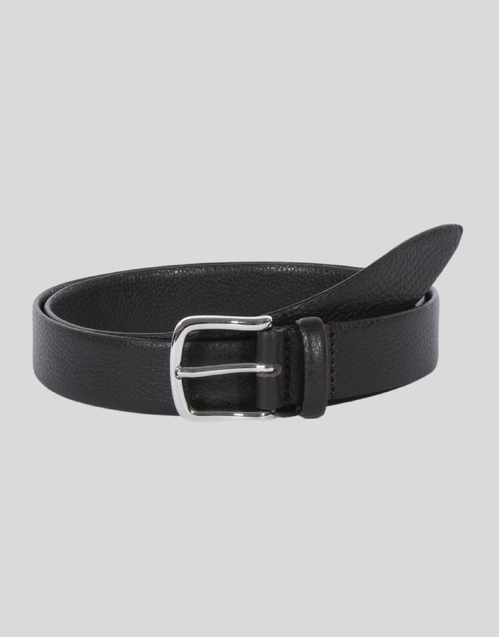 GAVAZZENI | Giunone Calla Leather Belt  | Dark Brown