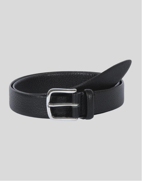 GAVAZZENI | Giunone Calla Leather Belt | Black 