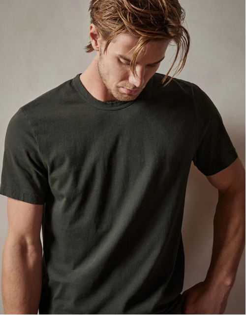 JAMES PERSE | Short Sleeve Cotton T-shirt | Dark Olive Pigment