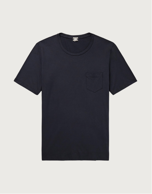 MASSIMO ALBA | Panarea Cotton Jersey T-shirt | Navy Blue