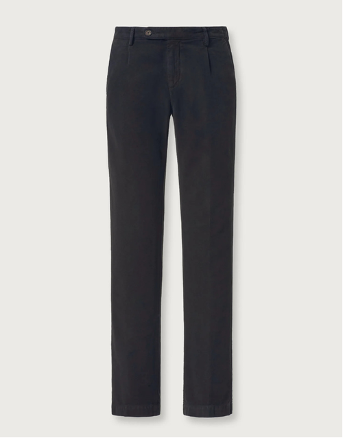 MASSIMO ALBA | Ionio2 Men's Cotton Moleskin Trousers | Blue
