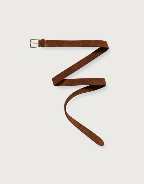 MASSIMO ALBA | Budapest Suede Belt | Tan