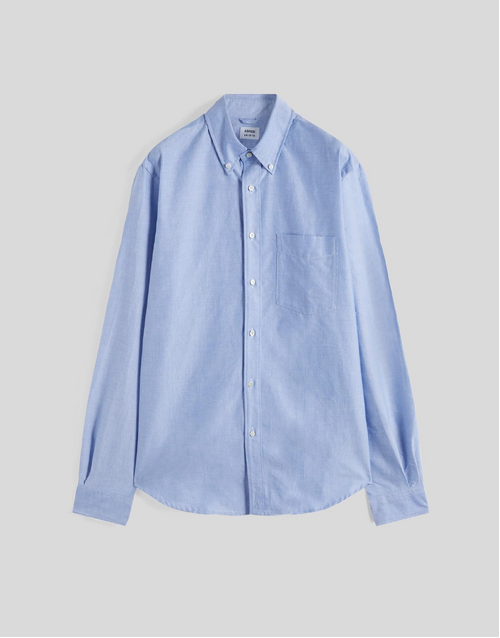 ASPESI | Oxford Cotton Shirt with Button-Down Collar | Sky