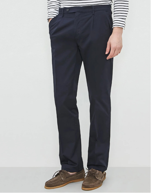 MASSIMO ALBA | Ionio2 Cotton Stretch Trousers | Blue 