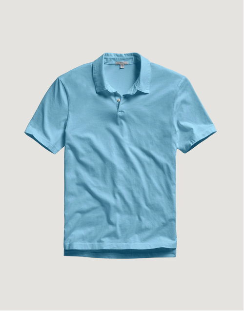 JAMES PERSE | Cotton Jersey Polo Shirt | Skipper Pigment