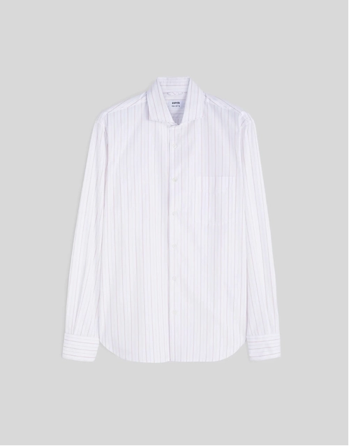 ASPESI | SEM II Stretch Poplin Striped Shirt | Caramel