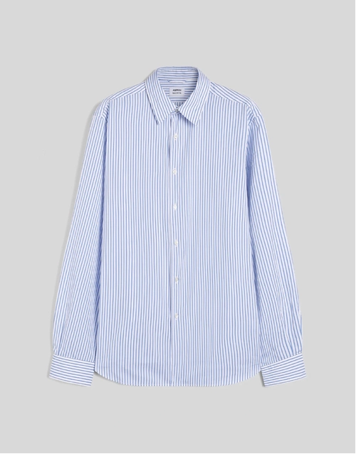ASPESI | Cotton Lightweight Striped Shirt | Blue