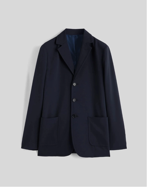 ASPESI | Isaac Wool Flannel Blazer | Navy