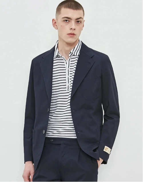MASSIMO ALBA | Benetti Single Breasted Jacket | Dark Blue