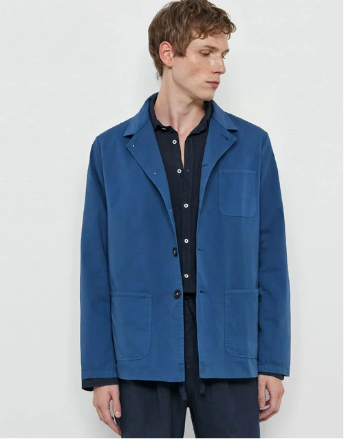 MASSIMO ALBA | Florida Cotton Shirt Jacket | Oltremare