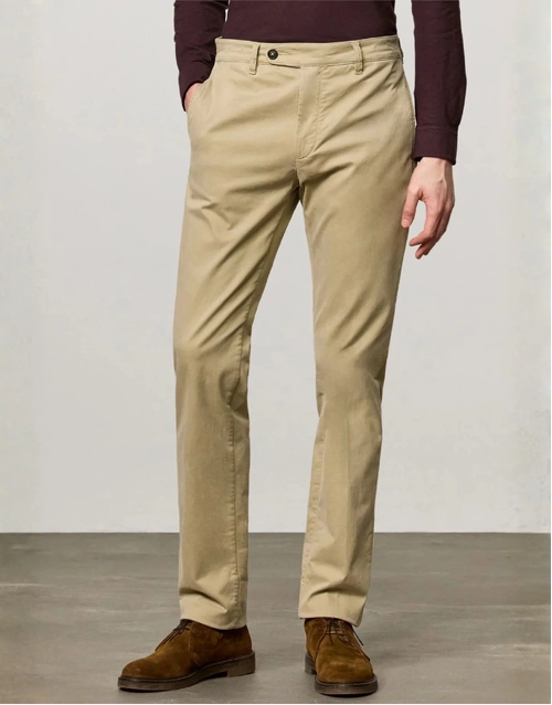 MASSIMO ALBA | Winch2 Cotton Gabardine Trousers | Beige
